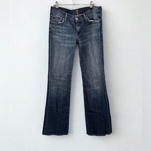 7 For All Mankind Dark Blue Boot Cut Jeans